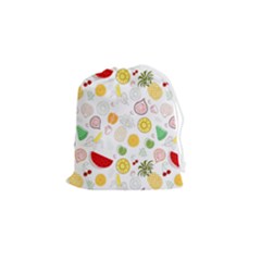 Pattern Seamless Texture Fruit Drawstring Pouch (small) by Sabxi