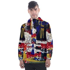 Abstract-1 Men s Front Pocket Pullover Windbreaker