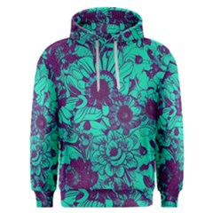 Mid Century Retro Floral 1970s 1960s Pattern 101 Men s Overhead Hoodie