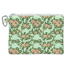 Retro 1880s Flowers Pattern 5 Canvas Cosmetic Bag (xl)
