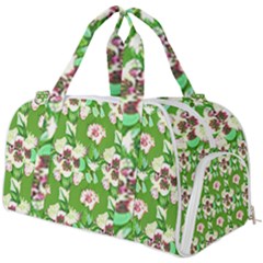Retro 1880s Flowers Pattern 4 Burner Gym Duffel Bag