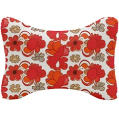 Mid Century Retro Floral 1970s 1960s Pattern 91 Seat Head Rest Cushion