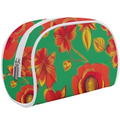 Mid Century Retro Floral 1970s 1960s Pattern 89 Make Up Case (large)
