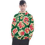 Retro 40s 50s Mexico Flowers Pattern 2 Men s Pullover Hoodie