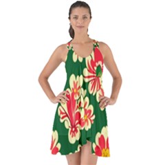 Retro 40s 50s Mexico Flowers Pattern 2 Show Some Back Chiffon Dress