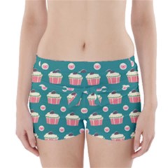 Retro 40s 50s Cupcake Pattern 2 Boyleg Bikini Wrap Bottoms