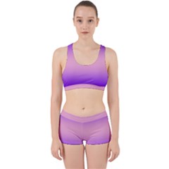 Indigo Violet To Cotton Candy Pink Bilinear Gradient Work It Out Gym Set