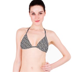 Silver Leopard Classic Bikini Top by DinkovaArt