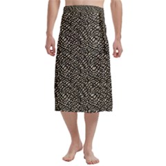 Brown Snake Pattern Traditional Men s Hawaiian Lavalava Ie Faitaga Wrap Skirt by DinkovaArt