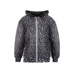 Brown Giraffe Pattern Kids  Zipper Hoodie
