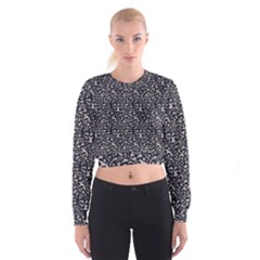 Brown Giraffe Pattern Cropped Sweatshirt