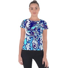 Trippy Dippy Bears Blue Dancing Greatful Dead Skull Steal Your Face Short Sleeve Sports Top 