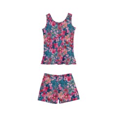Red Flowers 2 Kids  Boyleg Swimsuit