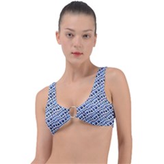 Blue Snake Ring Detail Bikini Top