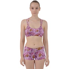 Peonies Nature Bloom Blossom Pink Perfect Fit Gym Set