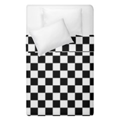 Pattern Checkered Squares Black White Pattern Duvet Cover Double Side (single Size)