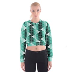 Triangles Pyramid Geometric Pattern Cropped Sweatshirt