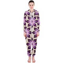 Pattern Design Star Snowflake Hooded Jumpsuit (ladies) by Sabxi