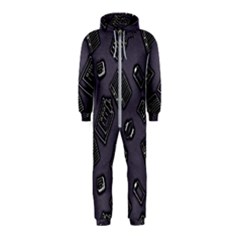 Background Wallpaper Pattern Notes Hooded Jumpsuit (kids)