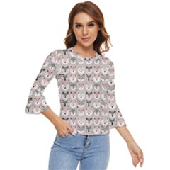 Cute Animals Bell Sleeve Top