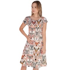 Mix Animal Faces Classic Short Sleeve Dress