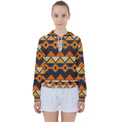 Aztec Mexico Inca Mayan Design Women s Tie Up Sweat