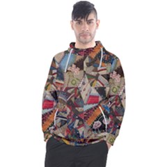 Background Embroidery Pattern Stitches Abstract Men s Pullover Hoodie