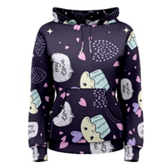 Cupcake Doodle Heart Love Women s Pullover Hoodie
