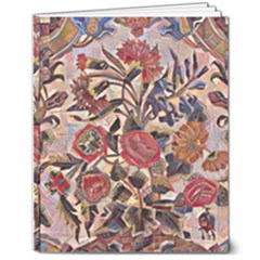 Abstract Flowers 8  X 10  Softcover Notebook
