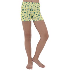 Flowers Bloom Blossom Petals Flora Kids  Lightweight Velour Yoga Shorts by Tsamara