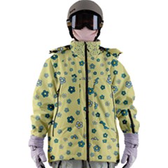 Flowers Bloom Blossom Petals Flora Women s Zip Ski And Snowboard Waterproof Breathable Jacket