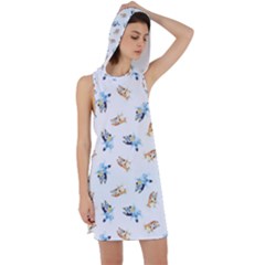Bluey Pattern Racer Back Hoodie Dress