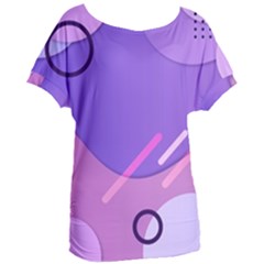 Colorful Labstract Wallpaper Theme Women s Oversized T-shirt