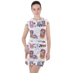 Bluey, Bluey Merch, Bluey Pattern, Bluey Bluey, Bingo, Bluey Design, Bluey Dog Drawstring Hooded Dress