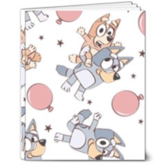Bluey, Bluey Merch, Bluey Pattern, Bluey Bluey, Bingo, Bluey Design, Bluey Dog 8  X 10  Softcover Notebook