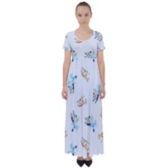 Bluey, Bluey Merch, Bluey Pattern, Bluey Bluey, Bingo, Bluey Design, Bluey Dog High Waist Short Sleeve Maxi Dress