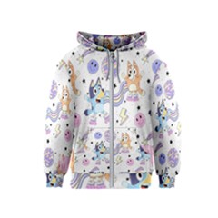 Bluey, Bluey Merch, Bluey Pattern, Bluey Bluey, Bingo, Bluey Design, Bluey Dog Kids  Zipper Hoodie