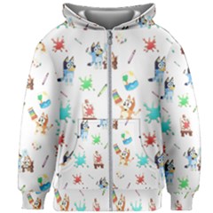 Bluey, Bluey Merch, Bluey Pattern, Bluey Bluey, Bingo, Bluey Design, Bluey Dog Kids  Zipper Hoodie Without Drawstring