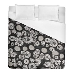 Mid Century Retro Floral 1970s 1960s Pattern 86 Duvet Cover (full/ Double Size)