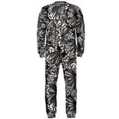 Mid Century Retro Floral 1970s 1960s Pattern 73 Onepiece Jumpsuit (men) by violetheavensky