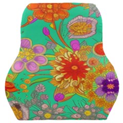 Mid Century Retro Floral 1970s 1960s Pattern 58 Car Seat Back Cushion 