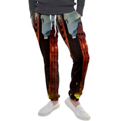 Sci-fi Futuristic Science Fiction City Neon Scene Artistic Technology Machine Fantasy Gothic Town Bu Men s Jogger Sweatpants by Posterlux
