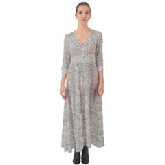Light Grey Snake Button Up Boho Maxi Dress
