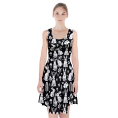 Easter Bunny Pattern Racerback Midi Dress