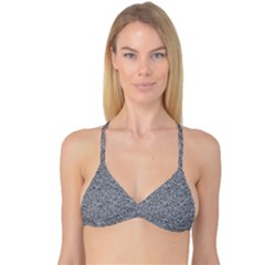 Dark Grey Snake Reversible Tri Bikini Top