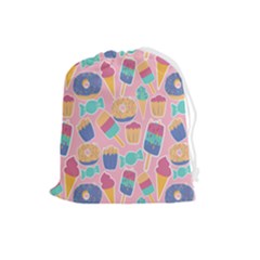 Ice Cream Donut Sweets Candie Drawstring Pouch (large)