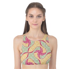 Abstract Pattern Design Scrapbooking Tank Bikini Top