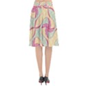 Abstract Pattern Design Scrapbooking Flared Midi Skirt View2