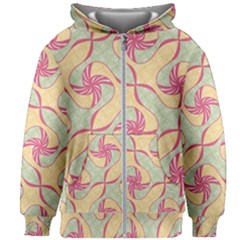 Abstract Pattern Design Scrapbooking Kids  Zipper Hoodie Without Drawstring