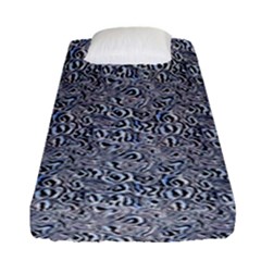 Blue Black Snake Pattern Fitted Sheet (single Size)